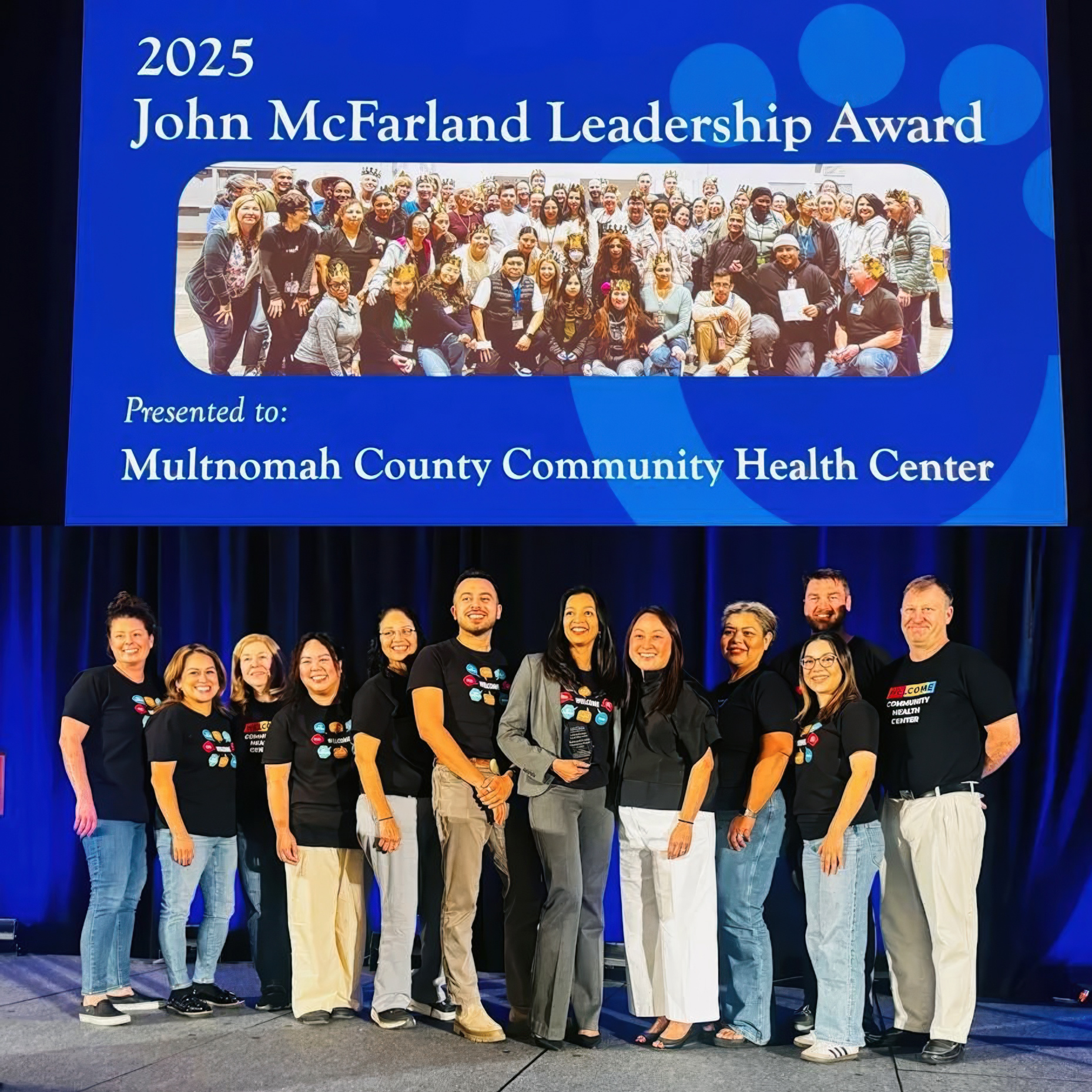 A composite image celebrates the John McFarland Leadership Award, an honor recognizing exemplary leadership in promoting community-oriented oral health for the underserved.