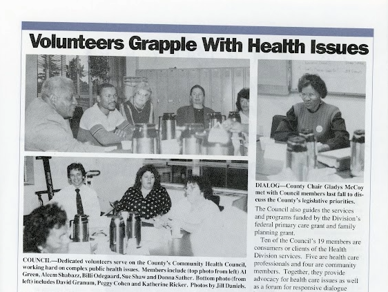 1980 article about first Health Center Council