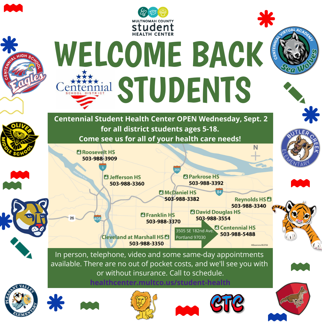 Welcome Back Centennial School District Students!