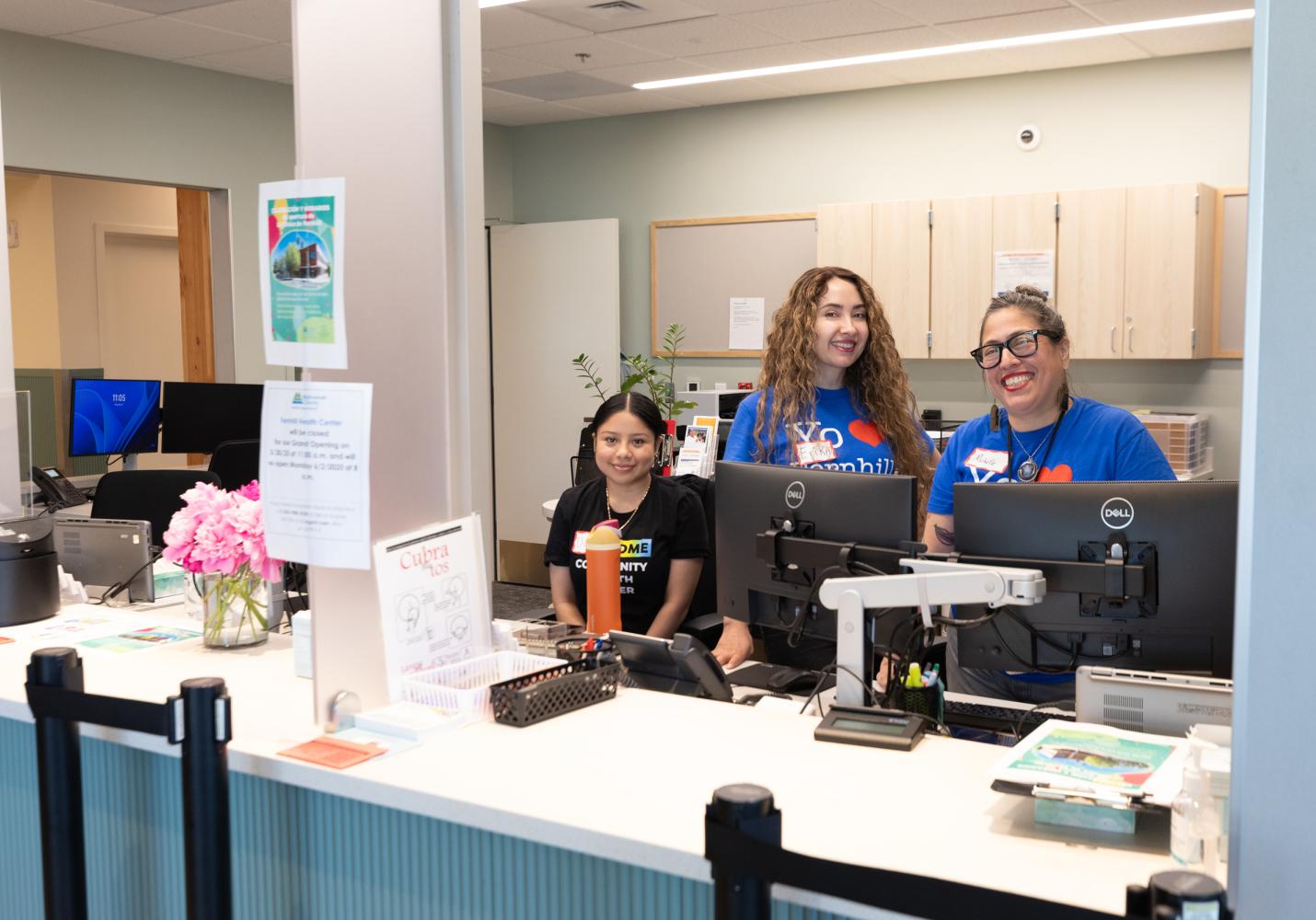 Our front desk staff is always happy to see you. 